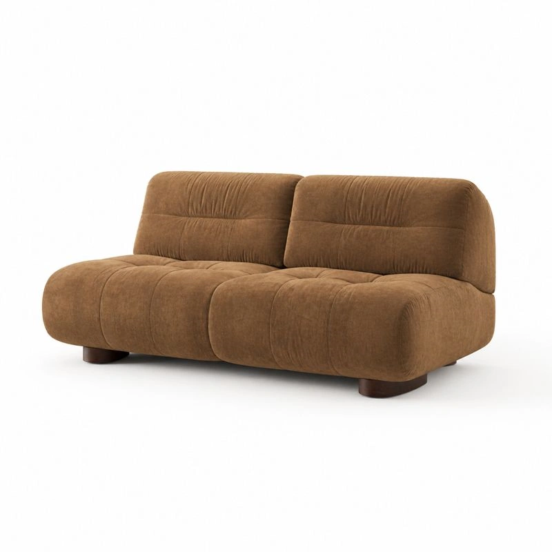 Sofa marron curvo diseno contemporaneo-orderkivo